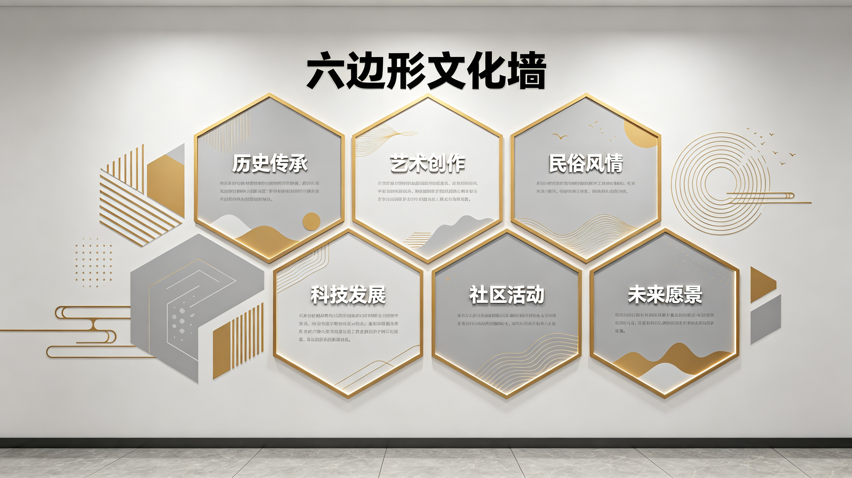巴南企业文化墙 | 六边形信息美学